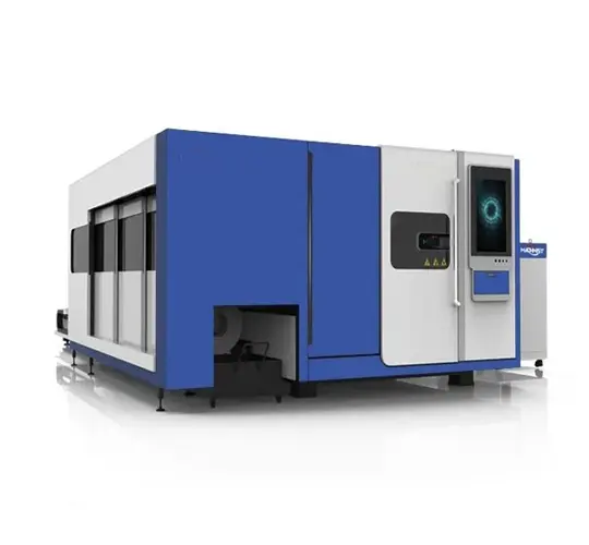Mesin pemotong Laser lembaran dan tabung dengan Platform pertukaran dan penutup