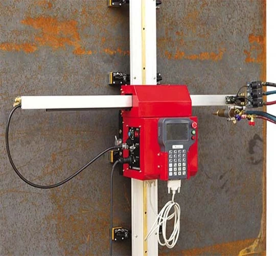 HNC-100K mesin pemotong api dan Plasma CNC vertikal magnetik portabel